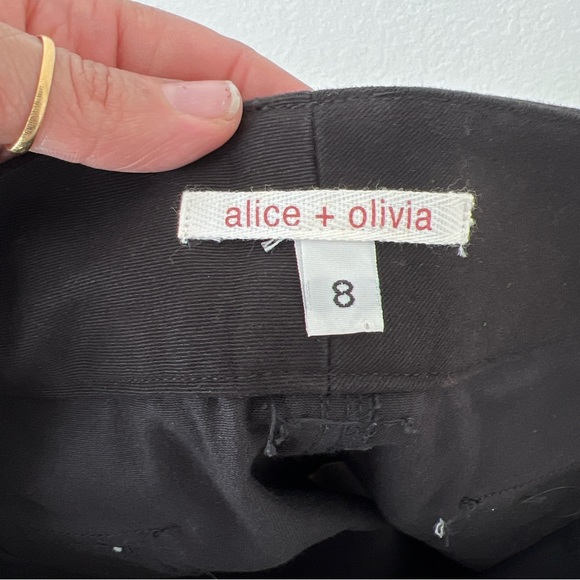 Alice + Olivia Black Mini Skirt Size 8 - Picture 2 of 8